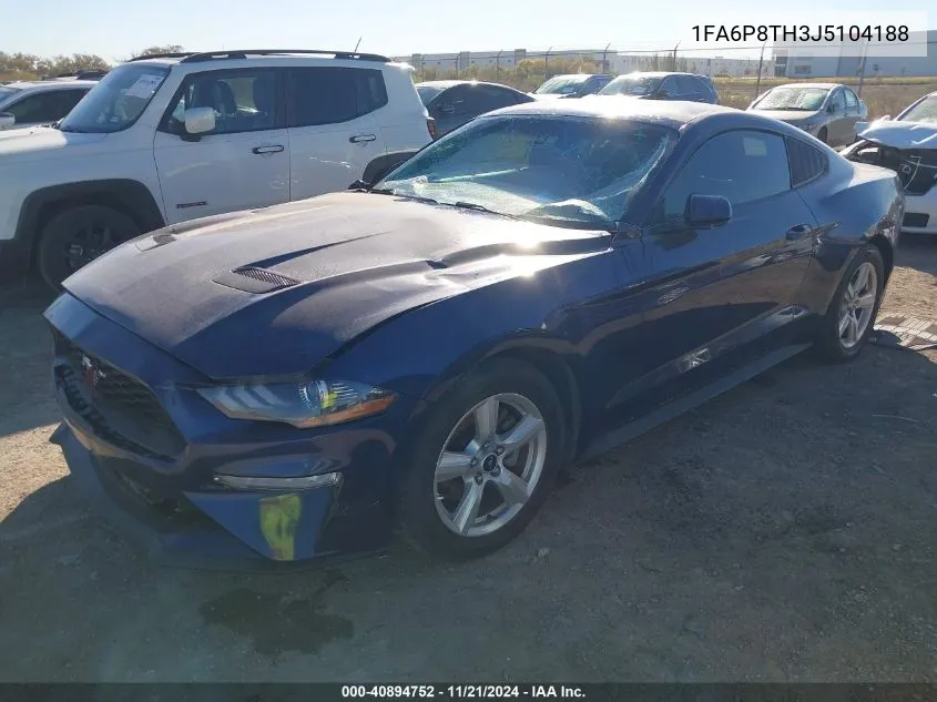 2018 Ford Mustang Ecoboost VIN: 1FA6P8TH3J5104188 Lot: 40894752