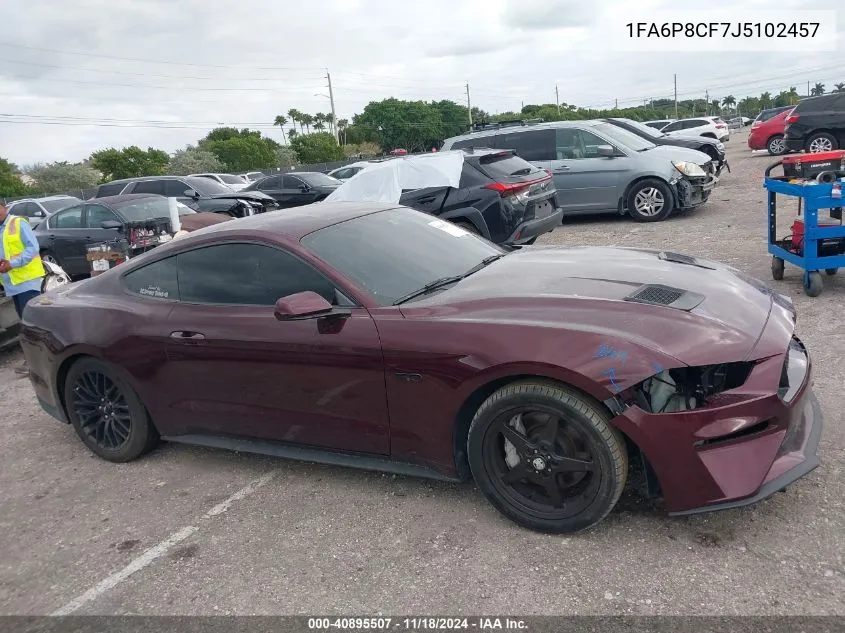 2018 Ford Mustang Gt VIN: 1FA6P8CF7J5102457 Lot: 40895507