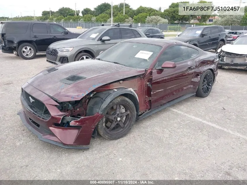 2018 Ford Mustang Gt VIN: 1FA6P8CF7J5102457 Lot: 40895507