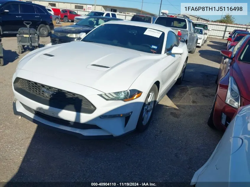 2018 Ford Mustang Ecoboost VIN: 1FA6P8TH1J5116498 Lot: 40904110