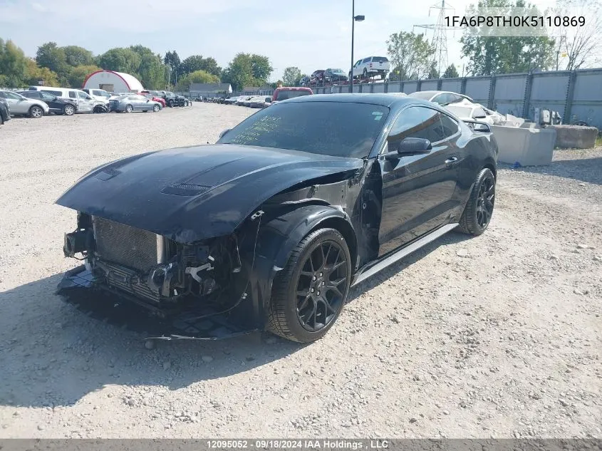 2019 Ford Mustang VIN: 1FA6P8TH0K5110869 Lot: 12095052