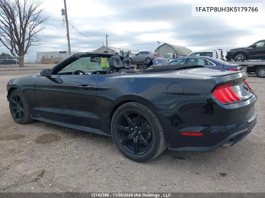 2019 Ford Mustang Ecoboost Premium VIN: 1FATP8UH3K5179766 Lot: 12142399