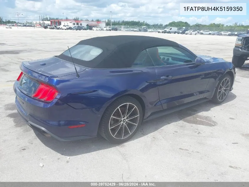 1FATP8UH4K5159350 2019 Ford Mustang Ecoboost Premium