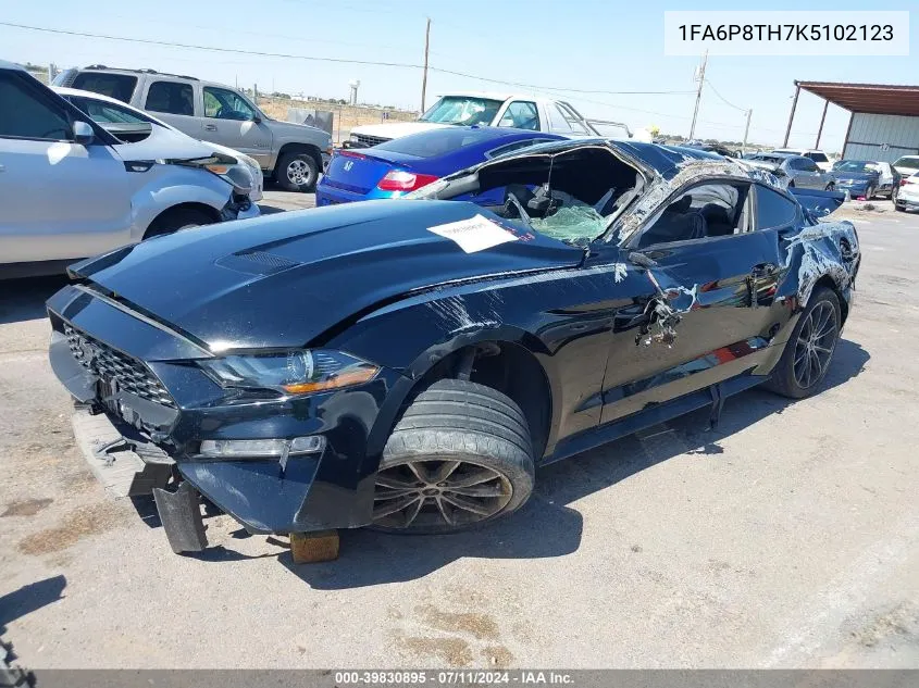 2019 Ford Mustang Ecoboost Premium VIN: 1FA6P8TH7K5102123 Lot: 39830895