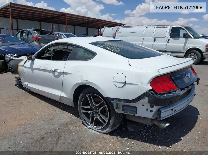 2019 Ford Mustang Ecoboost Premium VIN: 1FA6P8TH1K5172068 Lot: 40025725