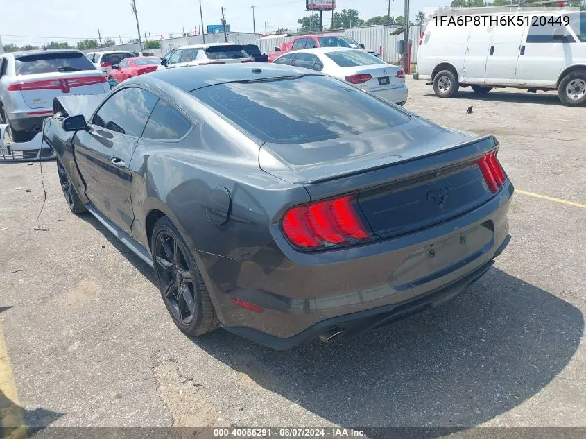 2019 Ford Mustang Ecoboost VIN: 1FA6P8TH6K5120449 Lot: 40055291