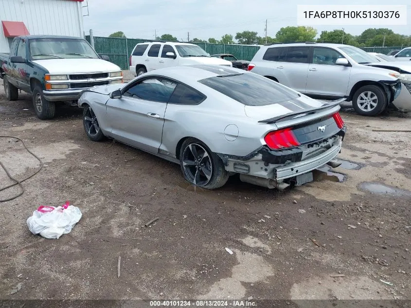 2019 Ford Mustang Ecoboost VIN: 1FA6P8TH0K5130376 Lot: 40101234