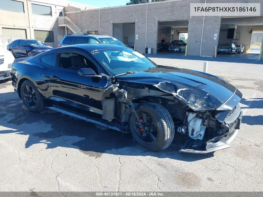 2019 Ford Mustang Ecoboost VIN: 1FA6P8THXK5186146 Lot: 40131601