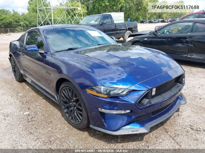 2019 Ford Mustang Gt VIN: 1FA6P8CF0K5117688 Lot: 40134087