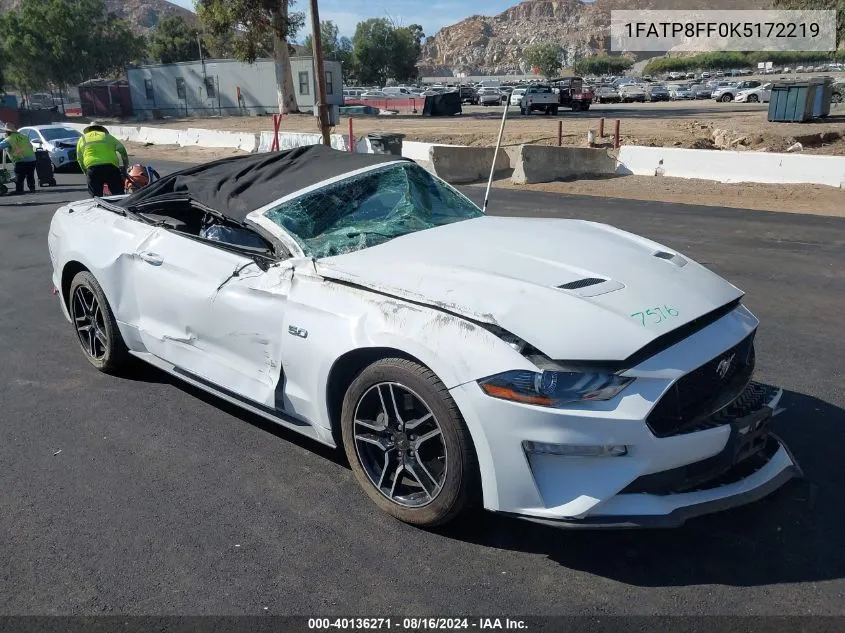 2019 Ford Mustang Gt Premium VIN: 1FATP8FF0K5172219 Lot: 40136271