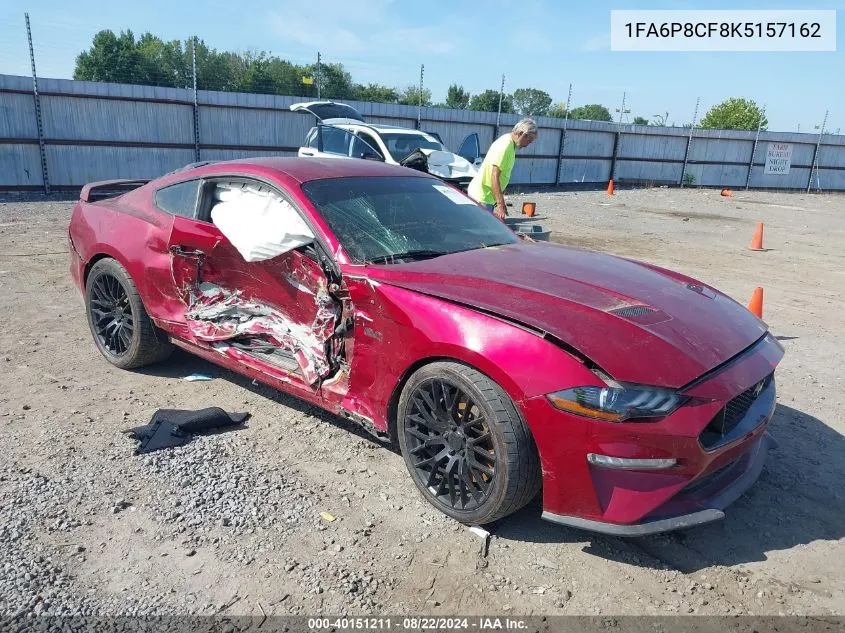 2019 Ford Mustang Gt VIN: 1FA6P8CF8K5157162 Lot: 40151211