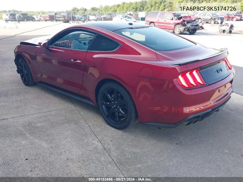 1FA6P8CF3K5174726 2019 Ford Mustang Gt