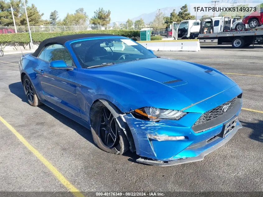 2019 Ford Mustang Ecoboost Premium VIN: 1FATP8UHXK5149373 Lot: 40176349