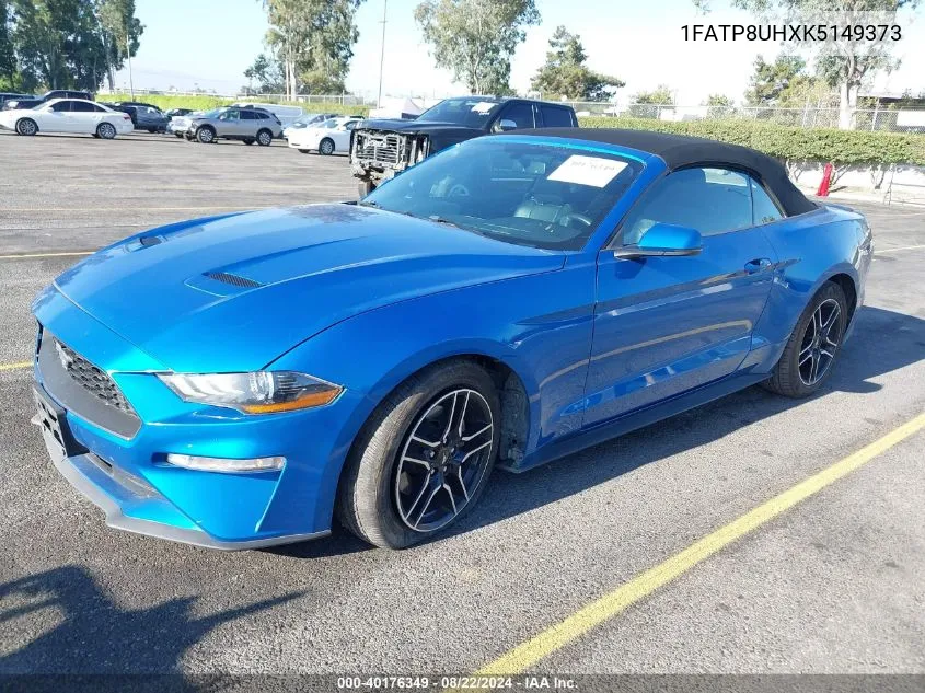 2019 Ford Mustang Ecoboost Premium VIN: 1FATP8UHXK5149373 Lot: 40176349