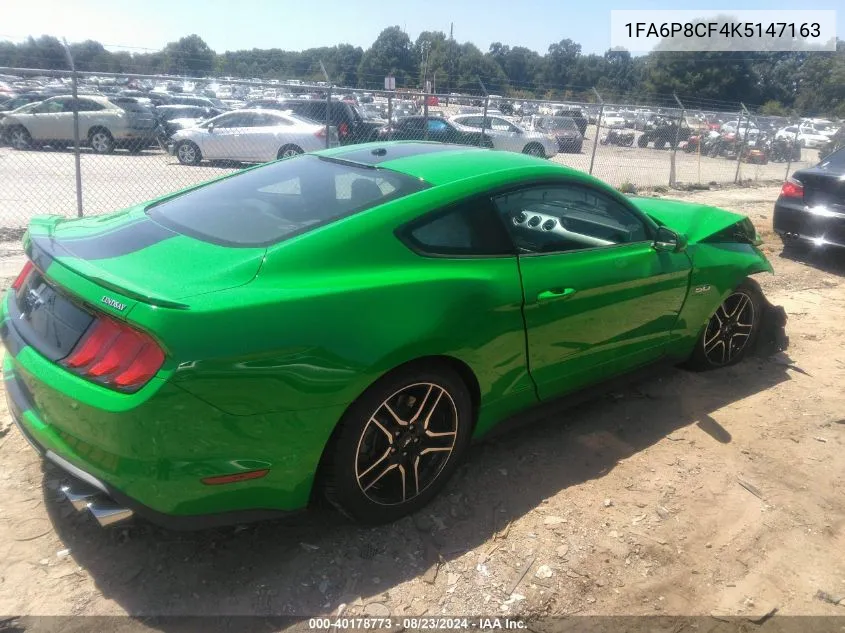 2019 Ford Mustang Gt VIN: 1FA6P8CF4K5147163 Lot: 40178773