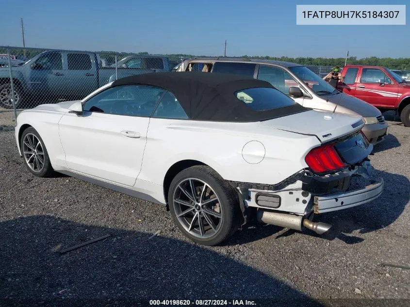 1FATP8UH7K5184307 2019 Ford Mustang Ecoboost Premium