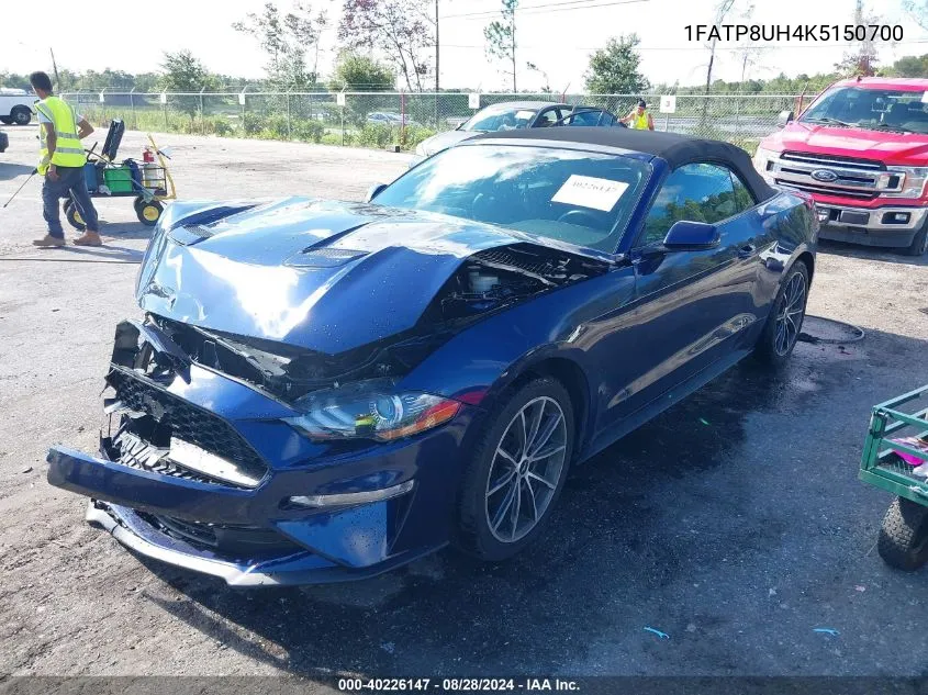 1FATP8UH4K5150700 2019 Ford Mustang Ecoboost Premium