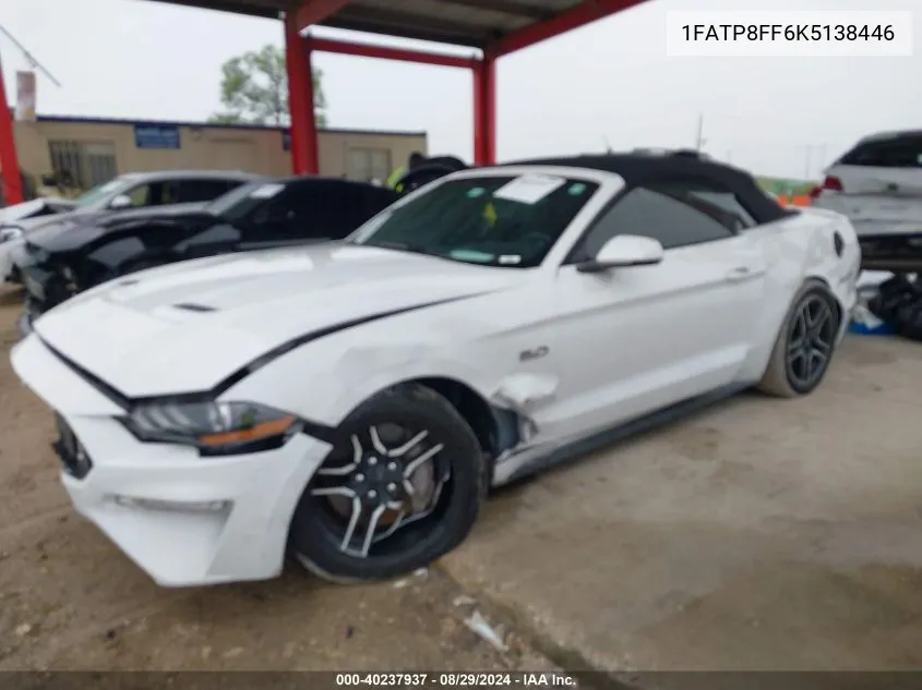 2019 Ford Mustang Gt Premium VIN: 1FATP8FF6K5138446 Lot: 40237937