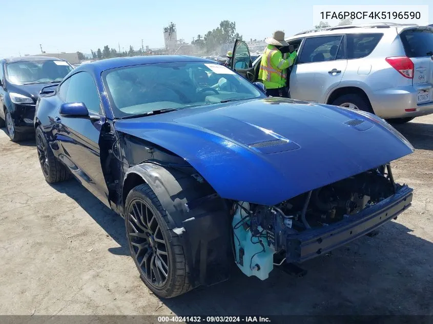 2019 Ford Mustang Gt Premium VIN: 1FA6P8CF4K5196590 Lot: 40241432