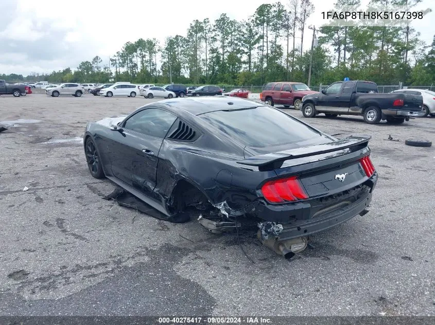 2019 Ford Mustang VIN: 1FA6P8TH8K5167398 Lot: 40275417