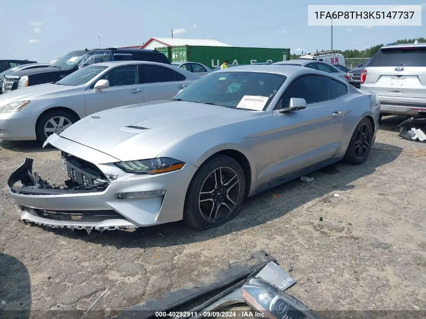 2019 Ford Mustang Ecoboost VIN: 1FA6P8TH3K5147737 Lot: 40292911