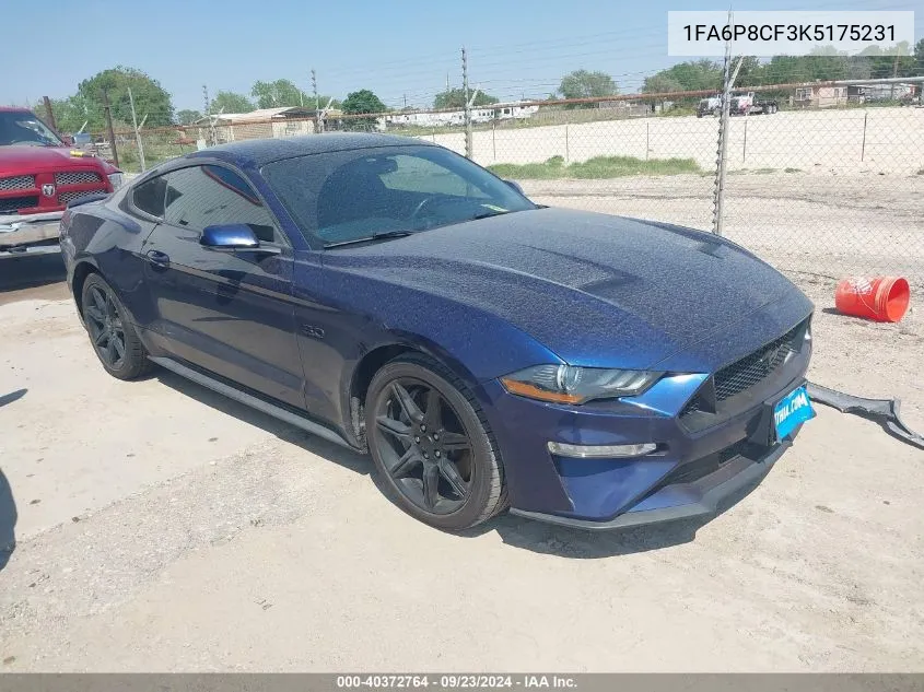 2019 Ford Mustang Gt Premium VIN: 1FA6P8CF3K5175231 Lot: 40372764