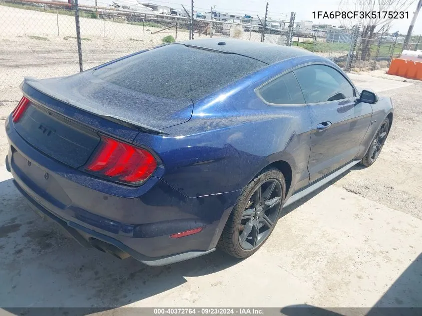 2019 Ford Mustang Gt Premium VIN: 1FA6P8CF3K5175231 Lot: 40372764