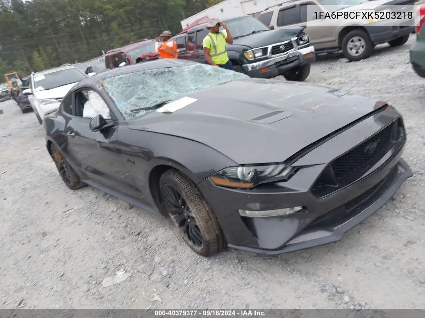 2019 Ford Mustang Gt VIN: 1FA6P8CFXK5203218 Lot: 40379377