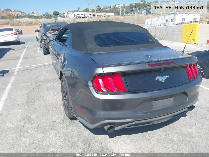 2019 Ford Mustang Ecoboost Premium VIN: 1FATP8UH6K5148561 Lot: 40385949