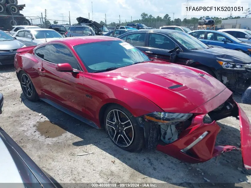 2019 Ford Mustang Gt VIN: 1FA6P8CF1K5201051 Lot: 40388159