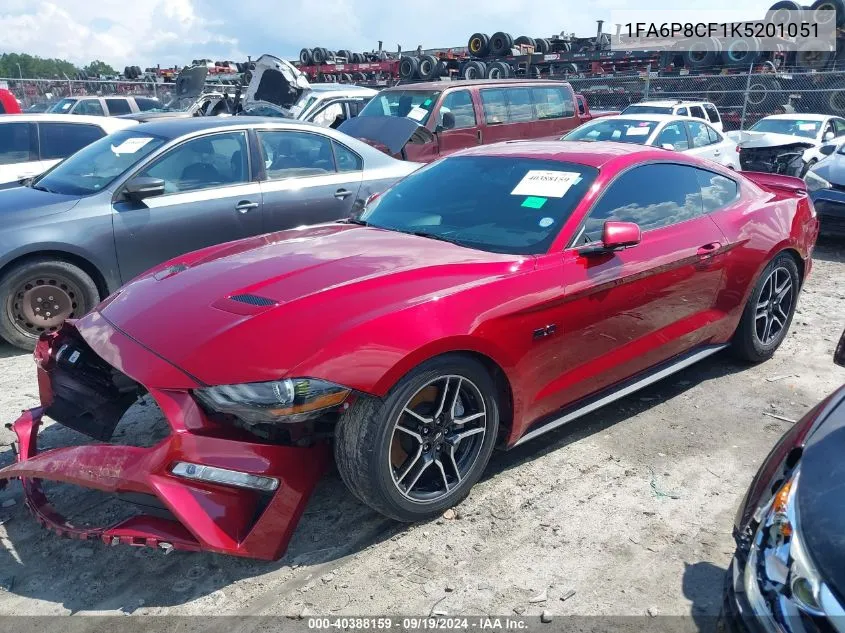 2019 Ford Mustang Gt VIN: 1FA6P8CF1K5201051 Lot: 40388159