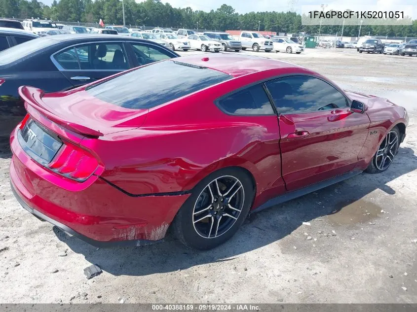 2019 Ford Mustang Gt VIN: 1FA6P8CF1K5201051 Lot: 40388159