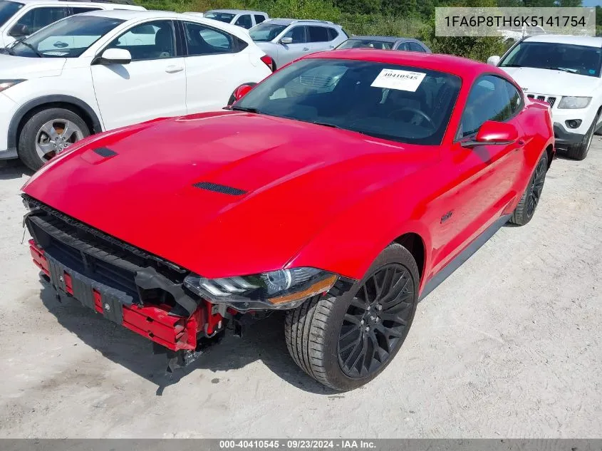 2019 Ford Mustang Ecoboost VIN: 1FA6P8TH6K5141754 Lot: 40410545