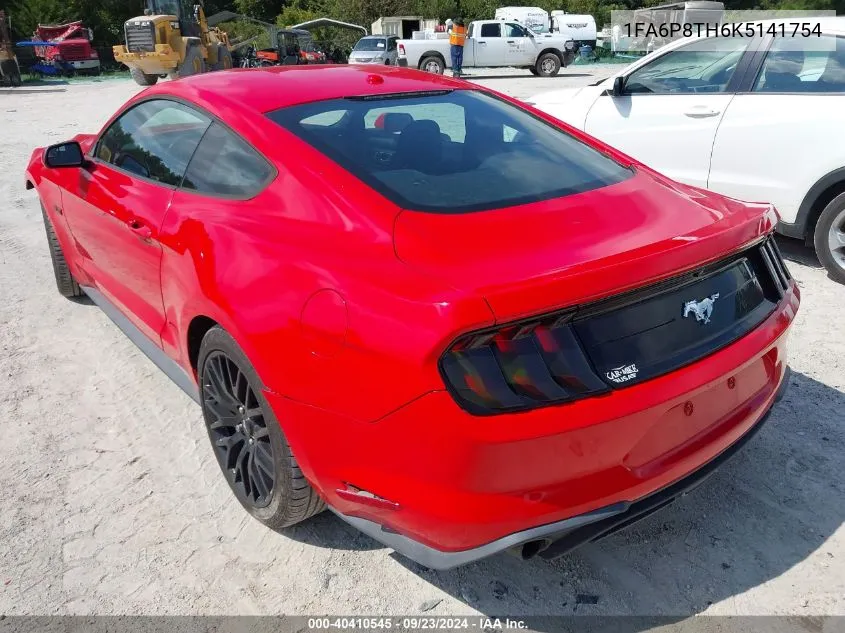 2019 Ford Mustang Ecoboost VIN: 1FA6P8TH6K5141754 Lot: 40410545