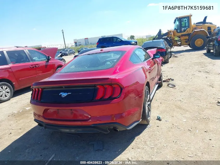 2019 Ford Mustang VIN: 1FA6P8TH7K5159681 Lot: 40438623