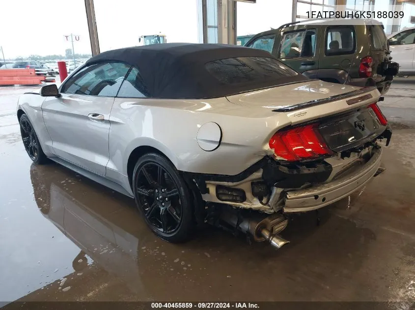 2019 Ford Mustang Ecoboost Premium VIN: 1FATP8UH6K5188039 Lot: 40455859