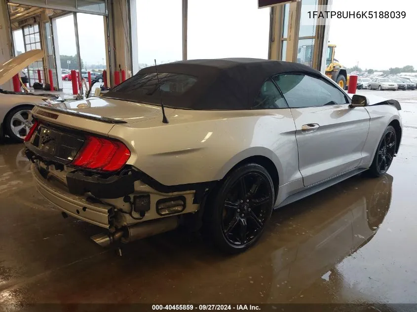 2019 Ford Mustang Ecoboost Premium VIN: 1FATP8UH6K5188039 Lot: 40455859