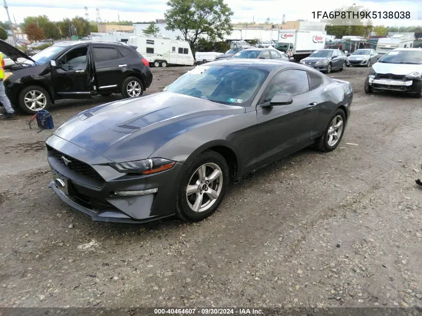 2019 Ford Mustang VIN: 1FA6P8TH9K5138038 Lot: 40464607