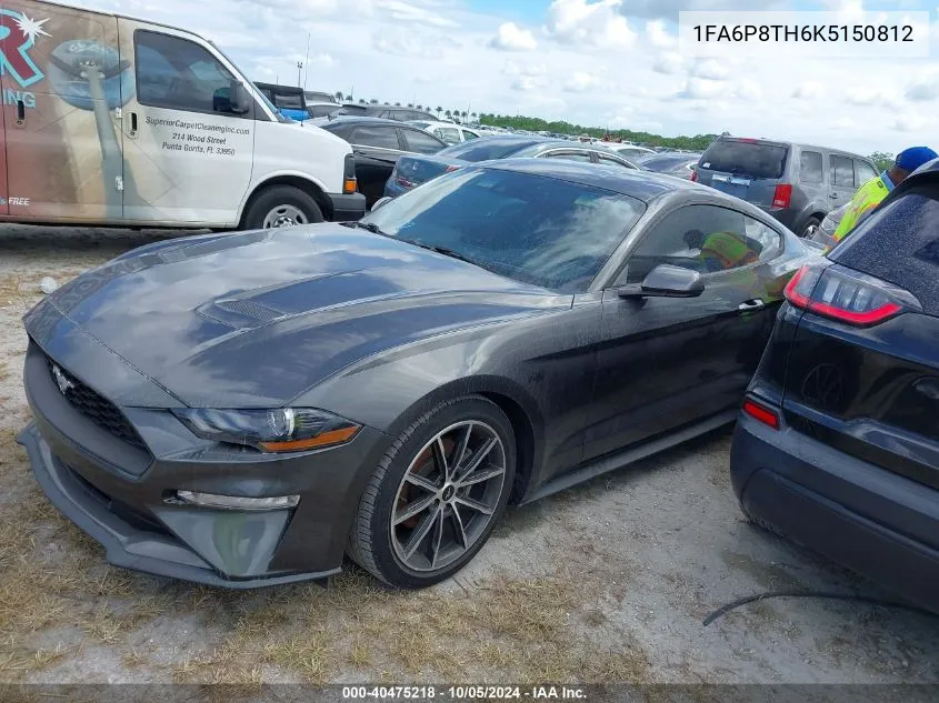 2019 Ford Mustang VIN: 1FA6P8TH6K5150812 Lot: 40475218