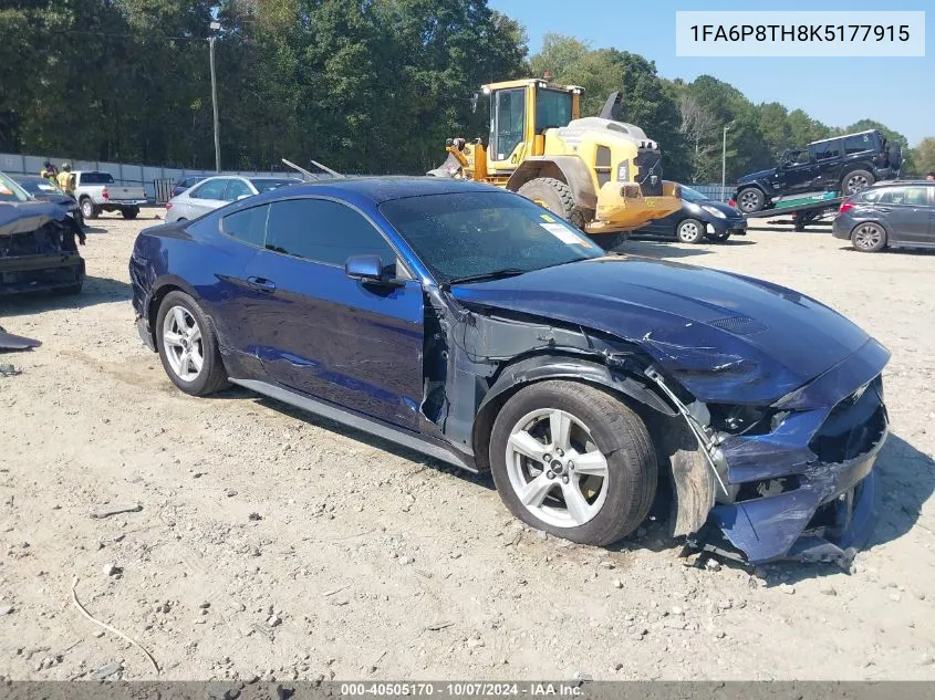 2019 Ford Mustang Ecoboost VIN: 1FA6P8TH8K5177915 Lot: 40505170