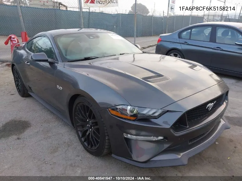 2019 Ford Mustang Gt Premium VIN: 1FA6P8CF6K5158214 Lot: 40541547