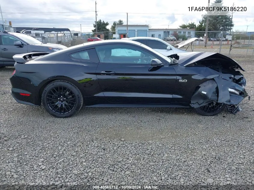 2019 Ford Mustang Gt Premium VIN: 1FA6P8CF9K5186220 Lot: 40565712