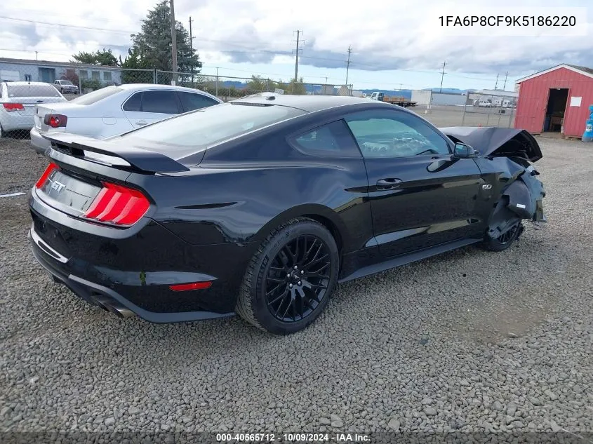 2019 Ford Mustang Gt Premium VIN: 1FA6P8CF9K5186220 Lot: 40565712