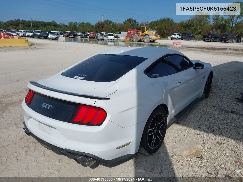 2019 Ford Mustang Gt VIN: 1FA6P8CF0K5166423 Lot: 40595300