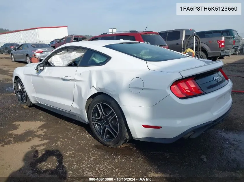 2019 Ford Mustang Ecoboost Premium VIN: 1FA6P8TH6K5123660 Lot: 40613080