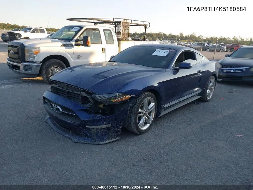 2019 Ford Mustang Ecoboost Premium VIN: 1FA6P8TH4K5180584 Lot: 40615112