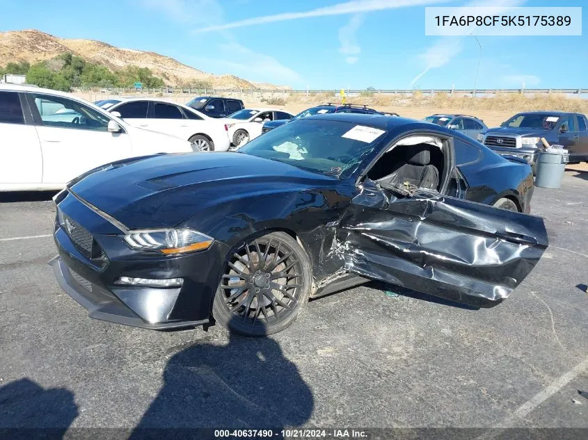 2019 Ford Mustang Gt VIN: 1FA6P8CF5K5175389 Lot: 40637490