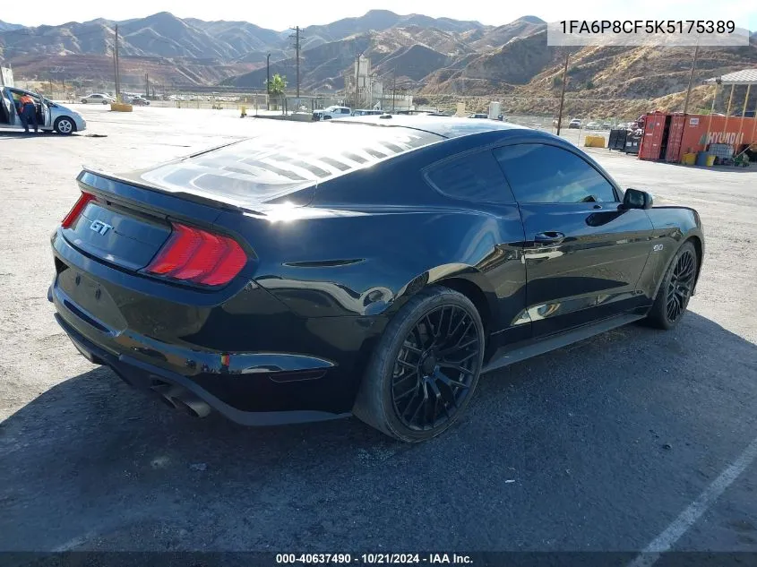 2019 Ford Mustang Gt VIN: 1FA6P8CF5K5175389 Lot: 40637490