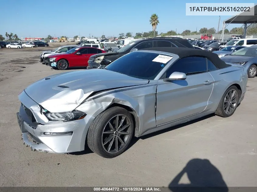 2019 Ford Mustang Ecoboost Premium VIN: 1FATP8UH2K5162022 Lot: 40644772