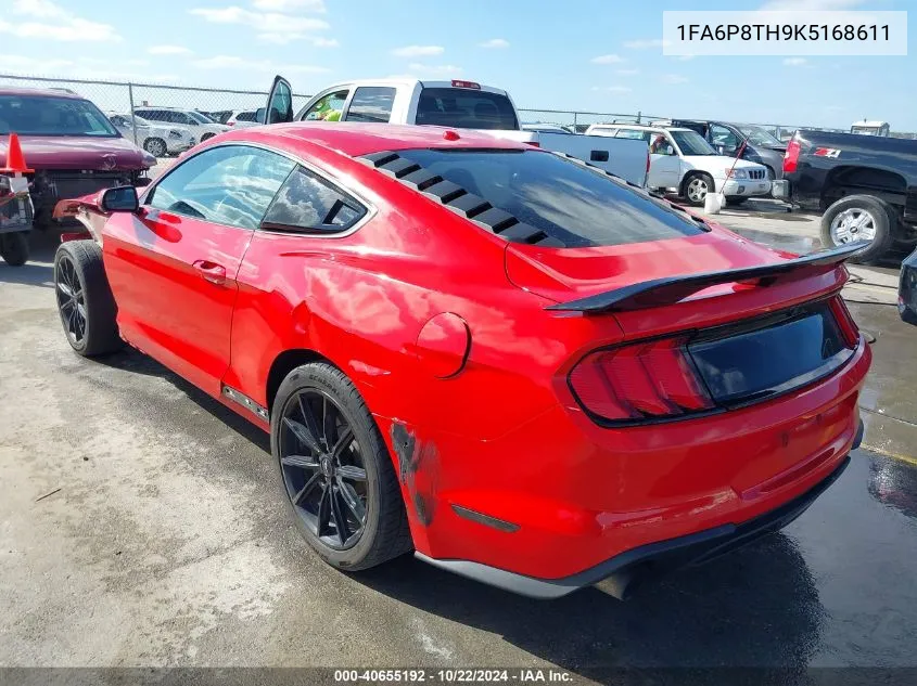 2019 Ford Mustang Ecoboost VIN: 1FA6P8TH9K5168611 Lot: 40655192